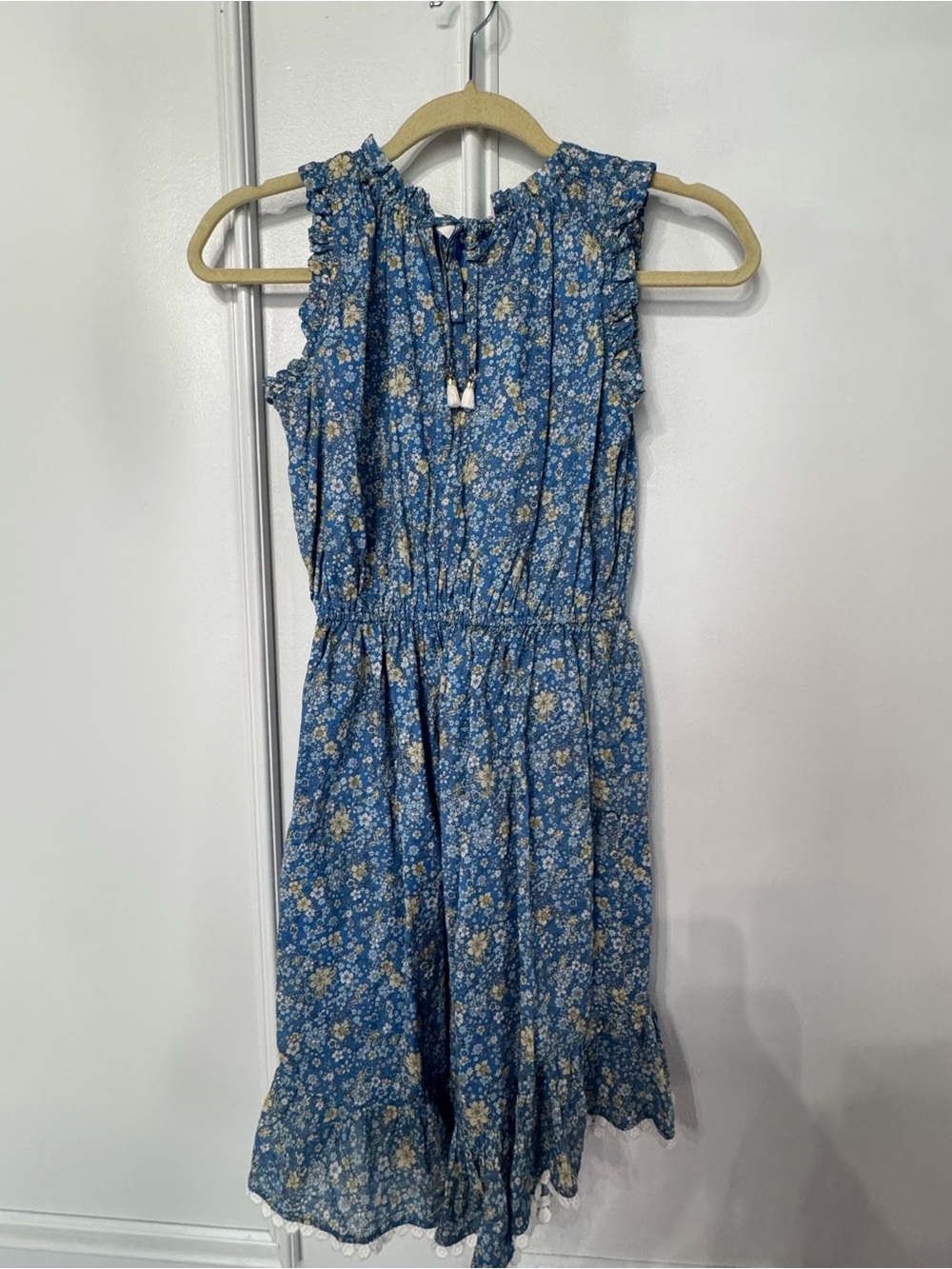 Zimmermann Blue Floral Sleeveless Midi Dress